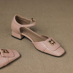 Hartley Buckled Leather Mary-Janes
