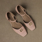 Hartley Buckled Leather Mary-Janes