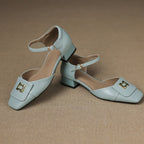 Hartley Buckled Leather Mary-Janes