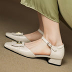 Hartley Buckled Leather Mary-Janes