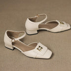Hartley Buckled Leather Mary-Janes