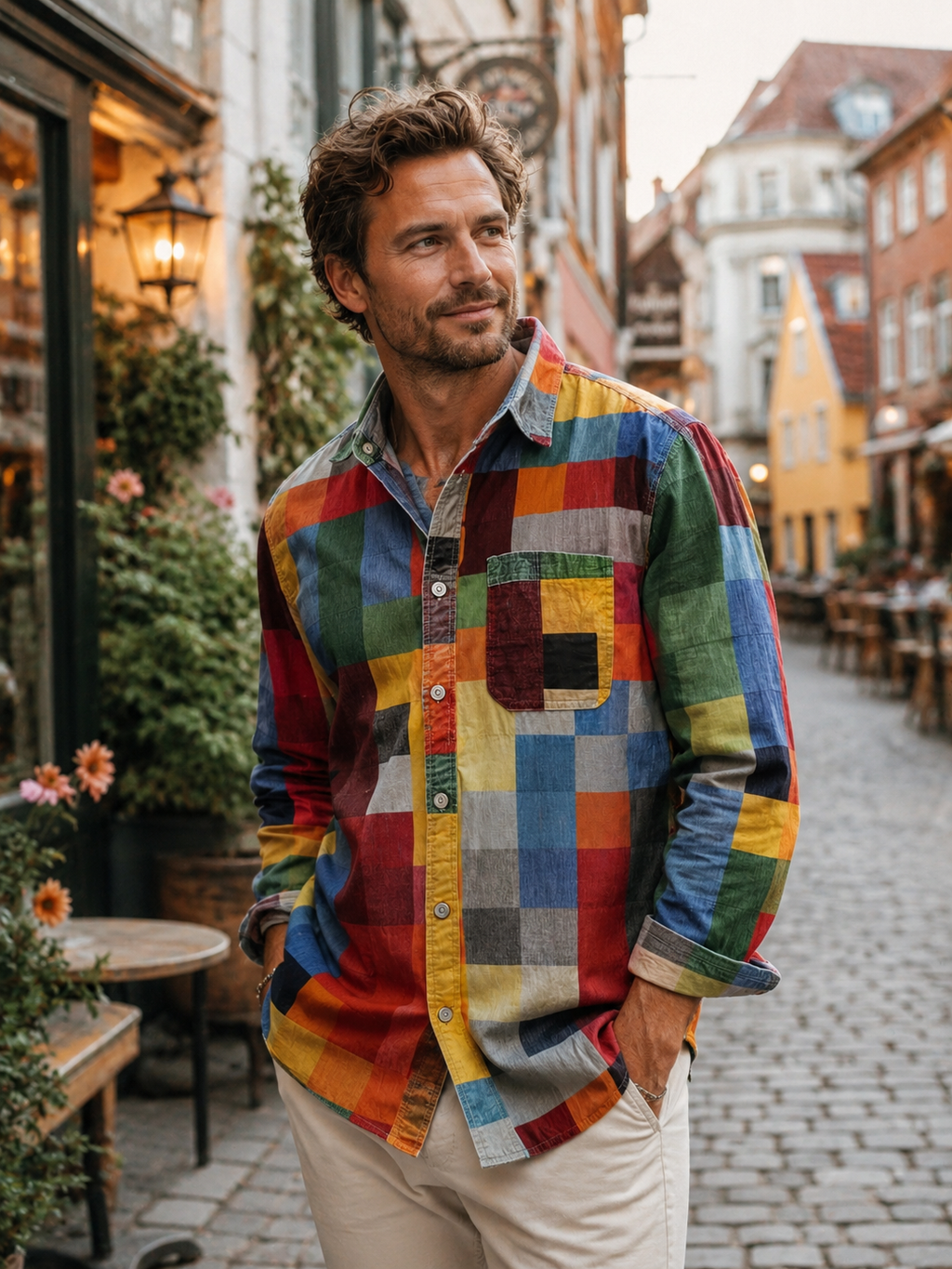 Leo Patchwork Knit Jumper