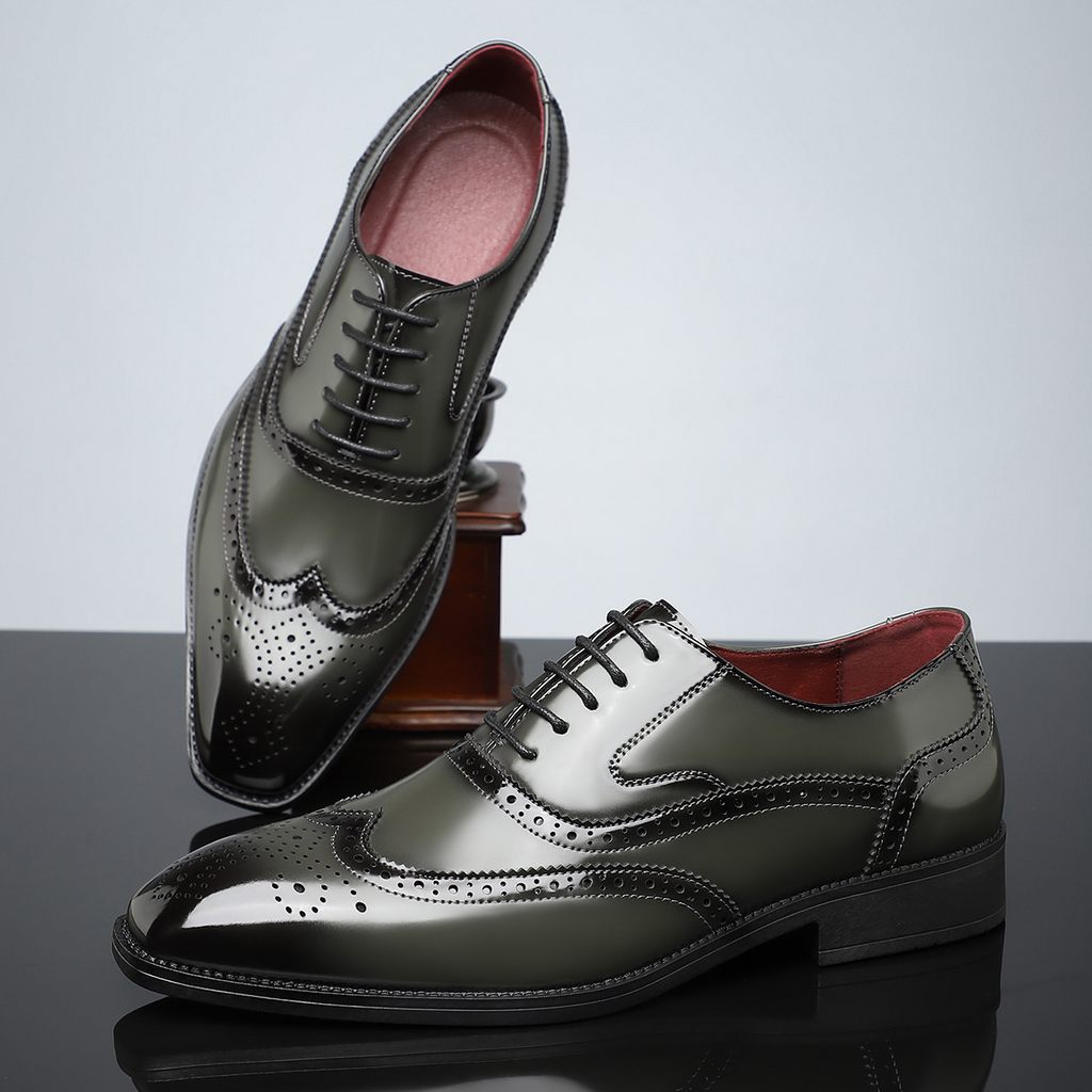 Stirling Leather Brogue Dress Shoes