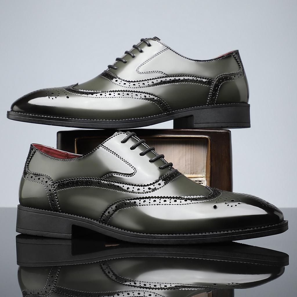 Stirling Leather Brogue Dress Shoes
