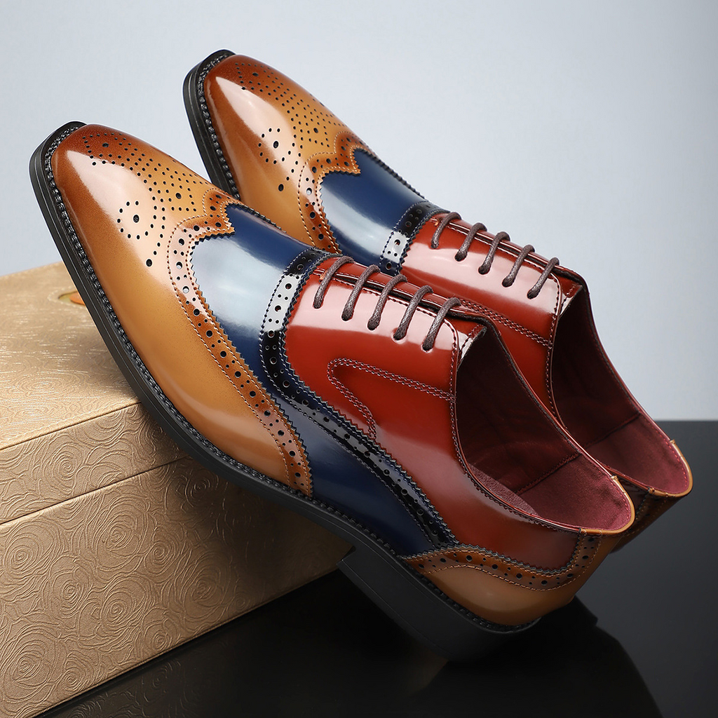 Stirling Leather Brogue Dress Shoes