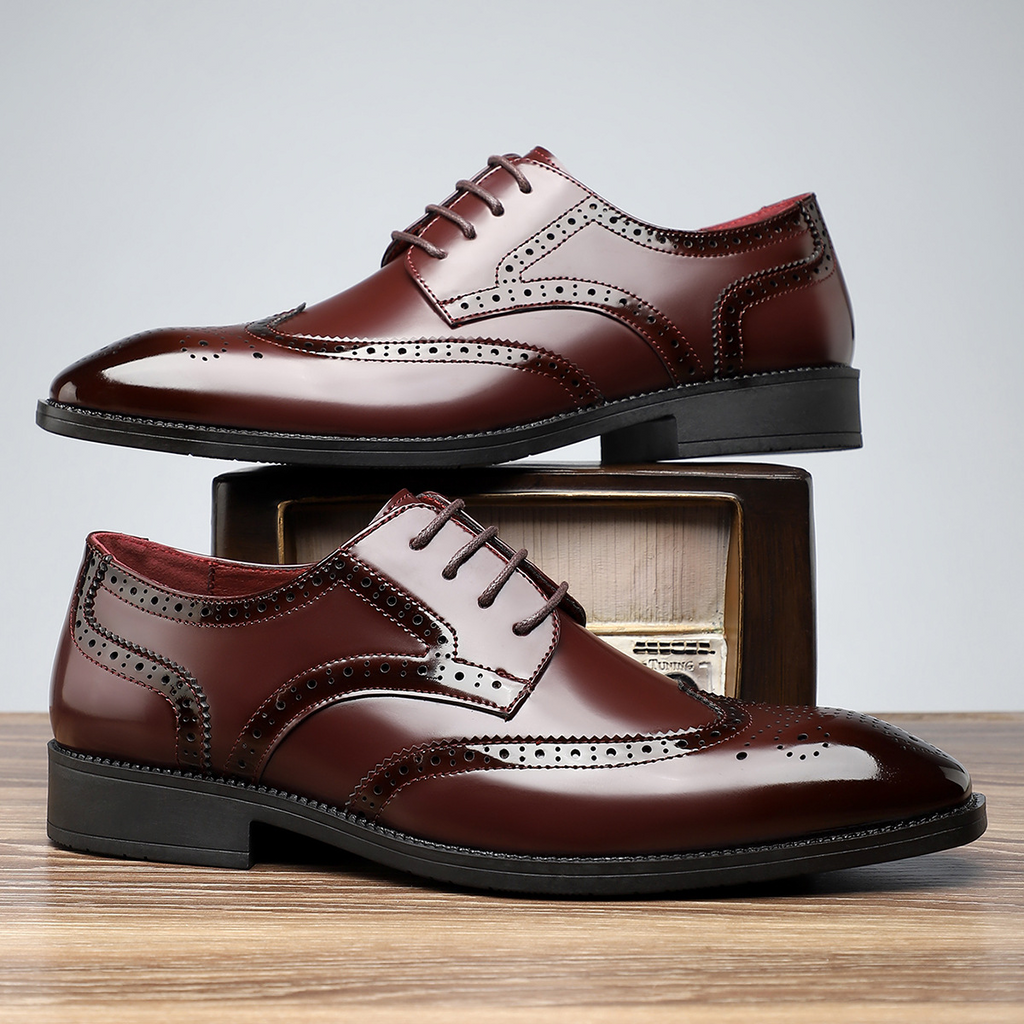 Stirling Leather Brogue Dress Shoes