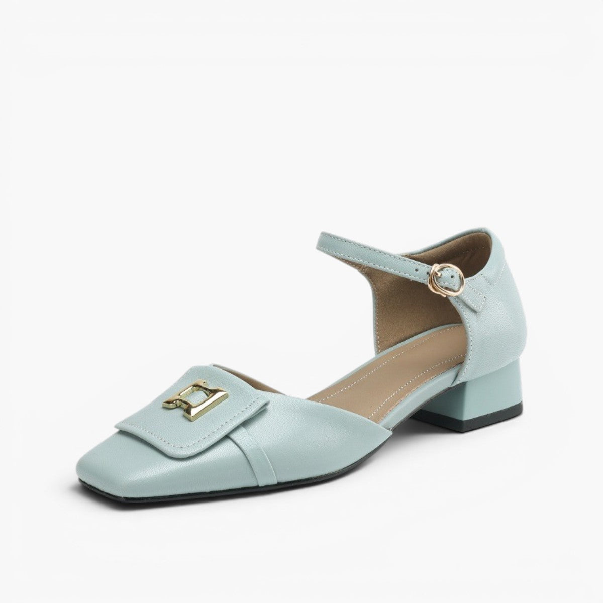 Hartley Buckled Leather Mary-Janes