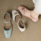 Hartley Buckled Leather Mary-Janes