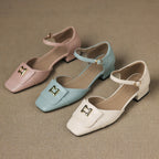 Hartley Buckled Leather Mary-Janes