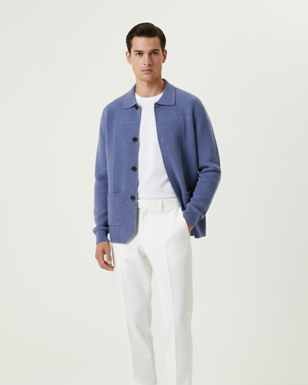 Pemberton Merino Button Overshirt