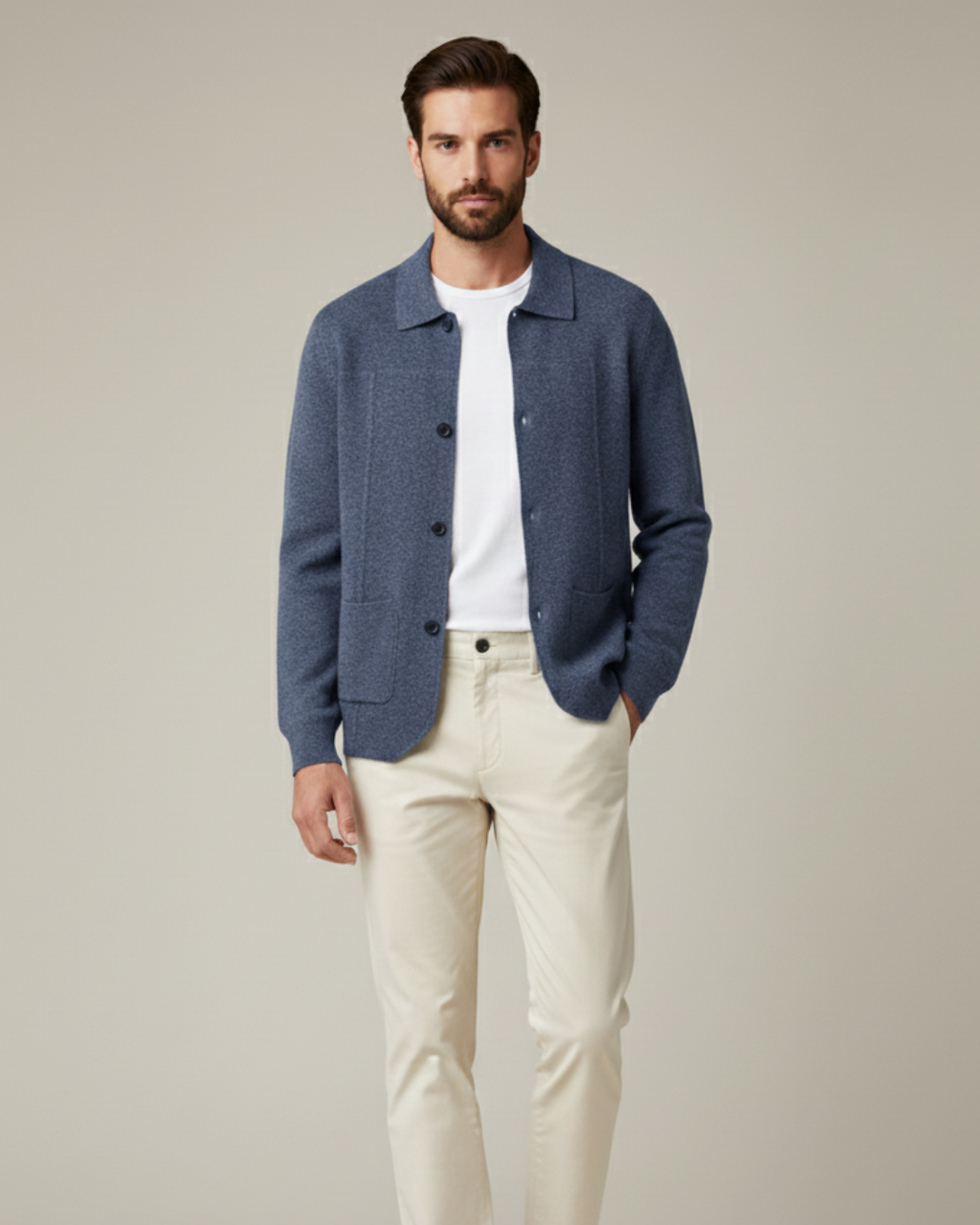 Pemberton Merino Button Overshirt