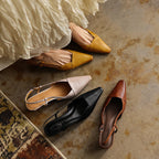 Dante Leather Slingback Heels