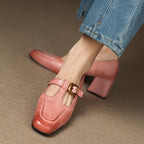 Marlowe Leather Mary Jane Heels