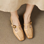 Marlowe Leather Mary Jane Heels