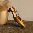 Dante Leather Slingback Heels