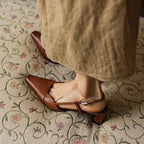 Dante Leather Slingback Heels