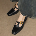 Marlowe Leather Mary Jane Heels