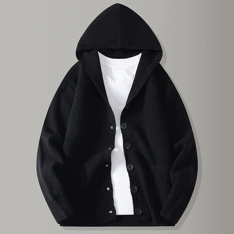 STIRLING HOODED KNIT CARDIGAN