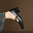 Marlowe Leather Mary Jane Heels