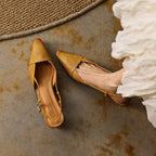 Dante Leather Slingback Heels
