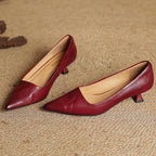 Noah Sculpted Leather Heels
