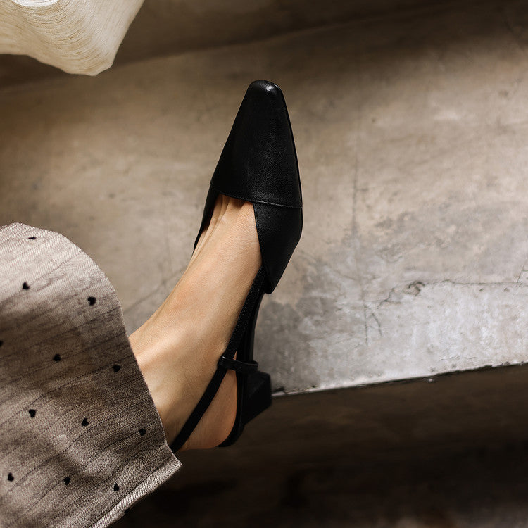 Dante Leather Slingback Heels