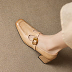Marlowe Leather Mary Jane Heels