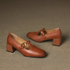 Marlowe Leather Mary Jane Heels