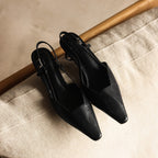 Dante Leather Slingback Heels