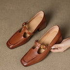 Marlowe Leather Mary Jane Heels