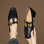 Marlowe Leather Mary Jane Heels