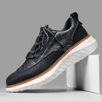 Drake Burnished Leather Trainers