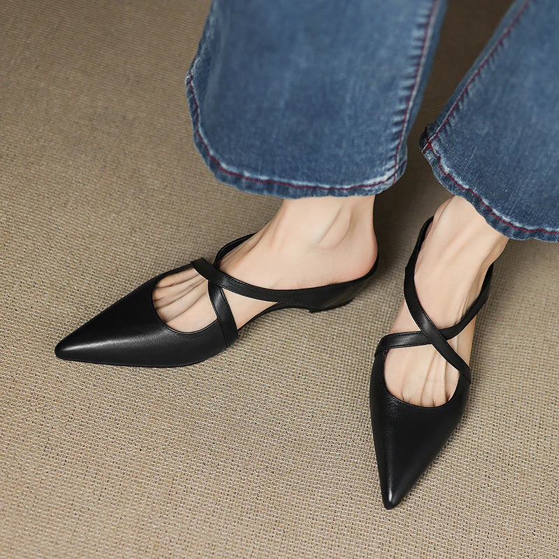 Goldie Leather Mules