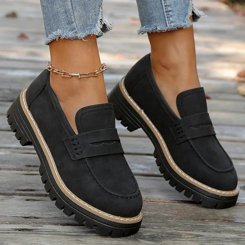 Bromley Suede Platform Loafers