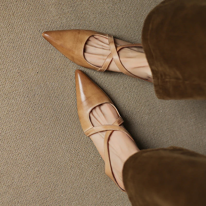 Goldie Leather Mules