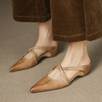 Goldie Leather Mules