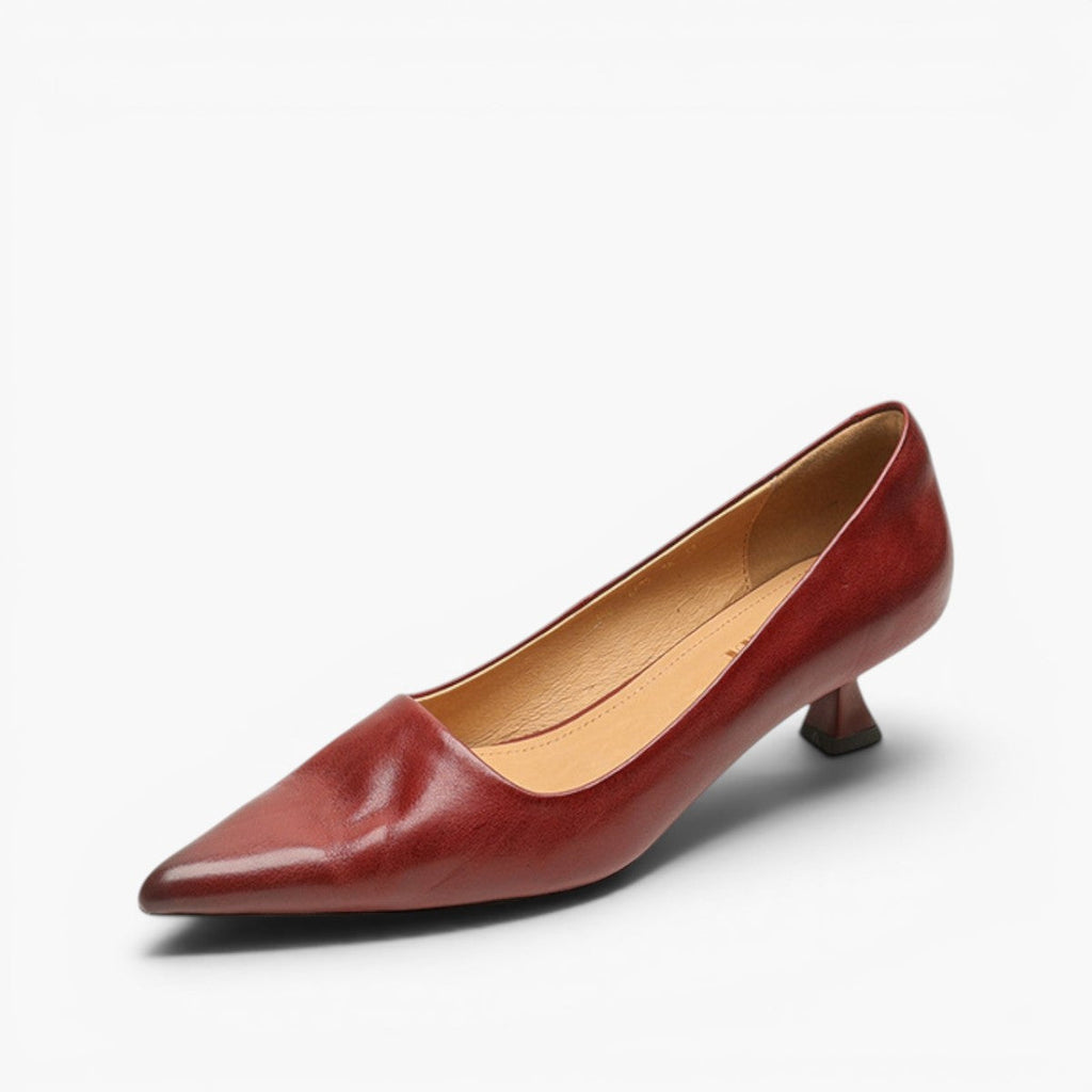 Noah Sculpted Leather Heels