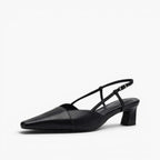 Dante Leather Slingback Heels