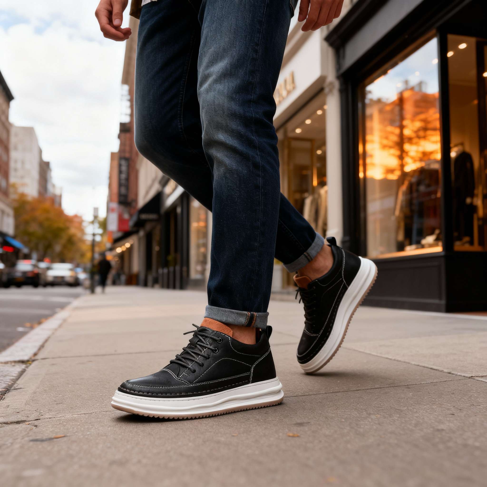Zane Leather Trainers