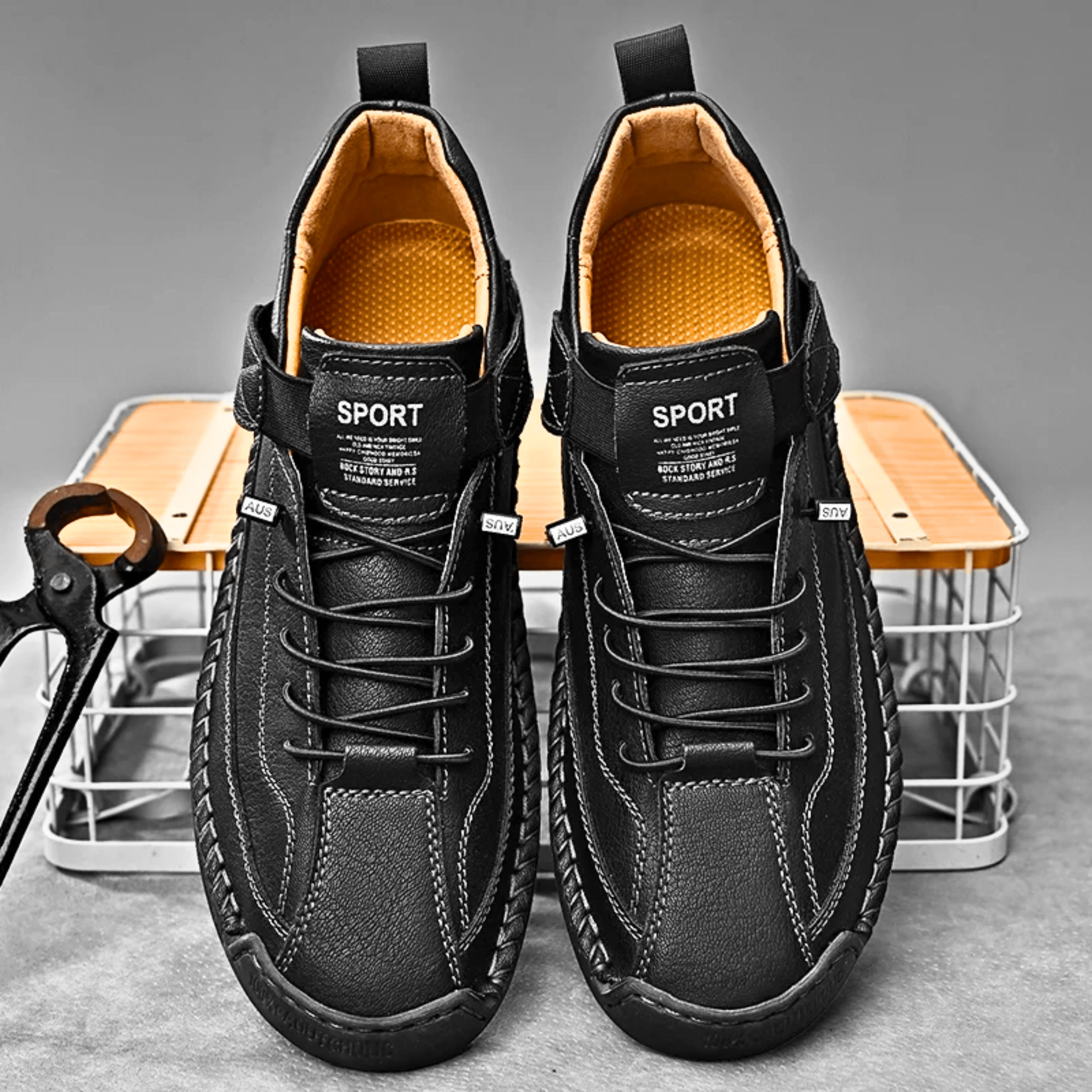 Hutton Artisan Leather Trainers