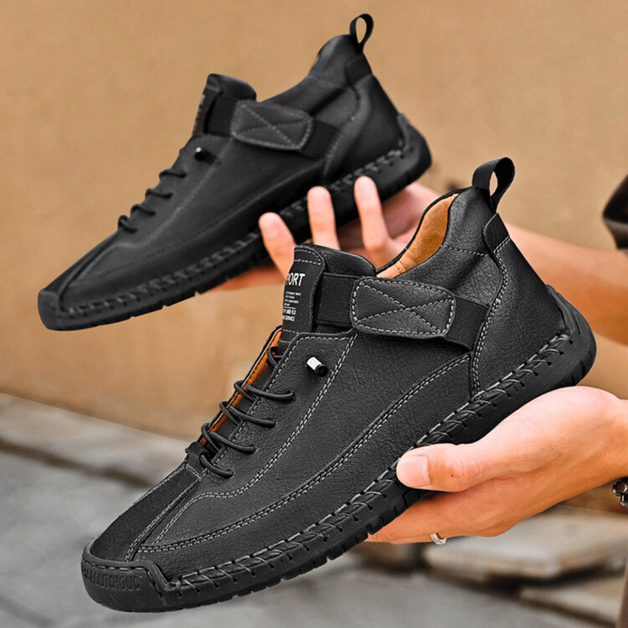 Hutton Artisan Leather Trainers