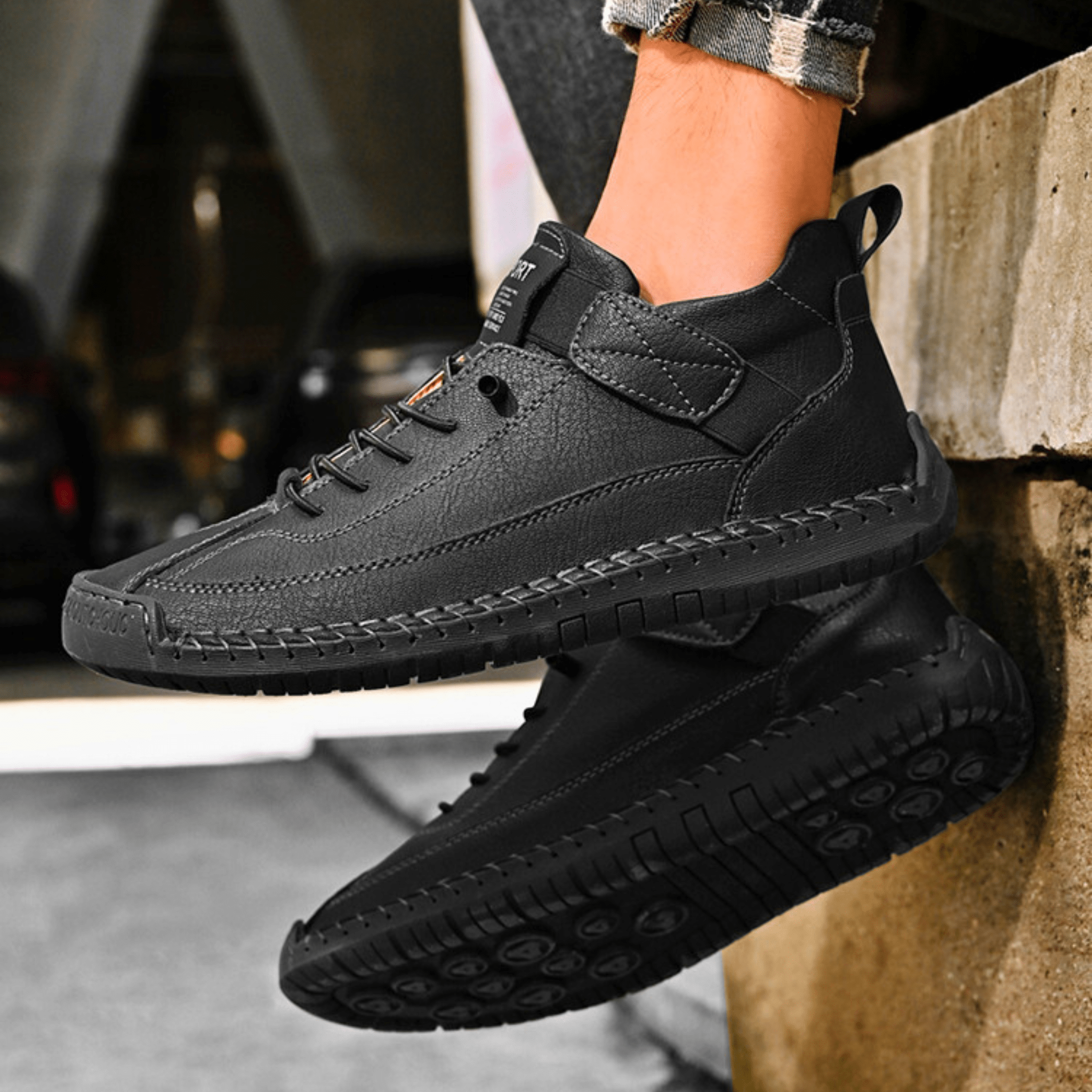 Hutton Artisan Leather Trainers